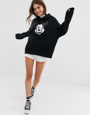 X Mickey Mouse graphic oversized hoodie 