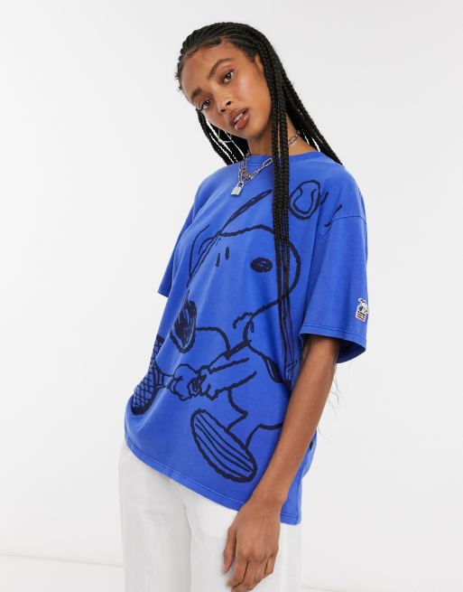 Levi's x Peanuts oversized graphic print t-shirt in blue | ASOS