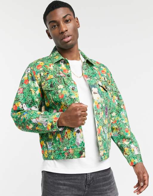 Levis printed denim jacket best sale
