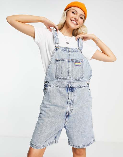 Levi's x Pride - Korte denim-overalls i lys vask | ASOS