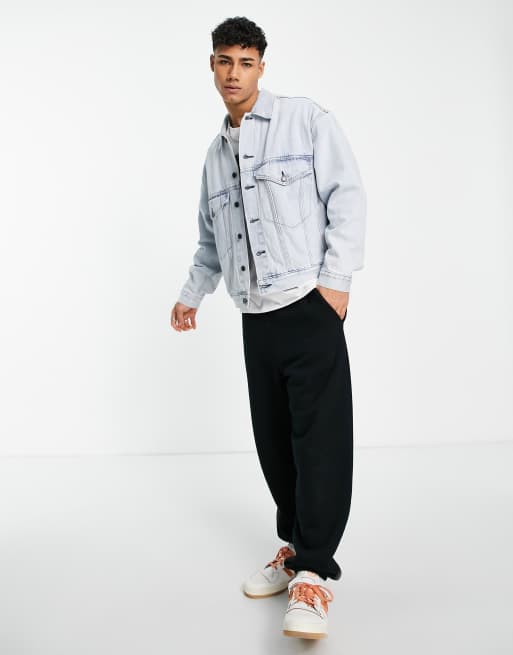 Levi's x Simpsons capsule denim trucker jacket with bart backprint