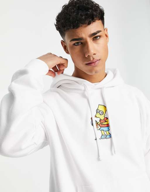 Levi s x Simpsons capsule hoodie with bart chest print in white