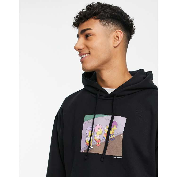 Levi's x Simpsons capsule hoodie with wigs chest print in black | ASOS