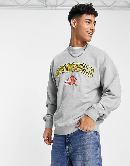 Springfield sweatshirt Rabatt 95 % DAMEN Pullovers & Sweatshirts Stickerei Grau L 