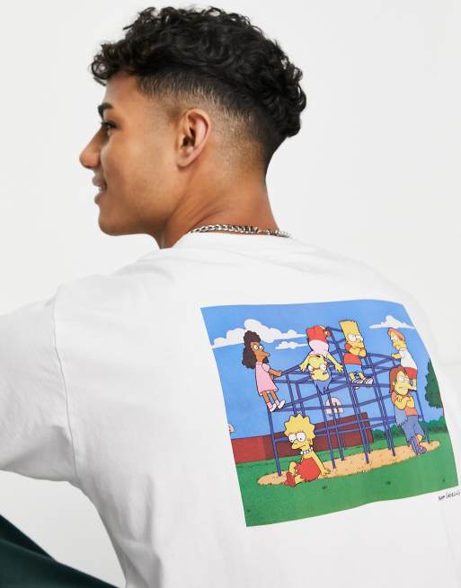 Levi's x Simpsons capsule t-shirt with springfield back print in white |  ASOS