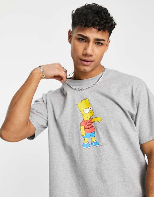 Levi's x Simpsons - Grå T-shirt med 'Bart'-print