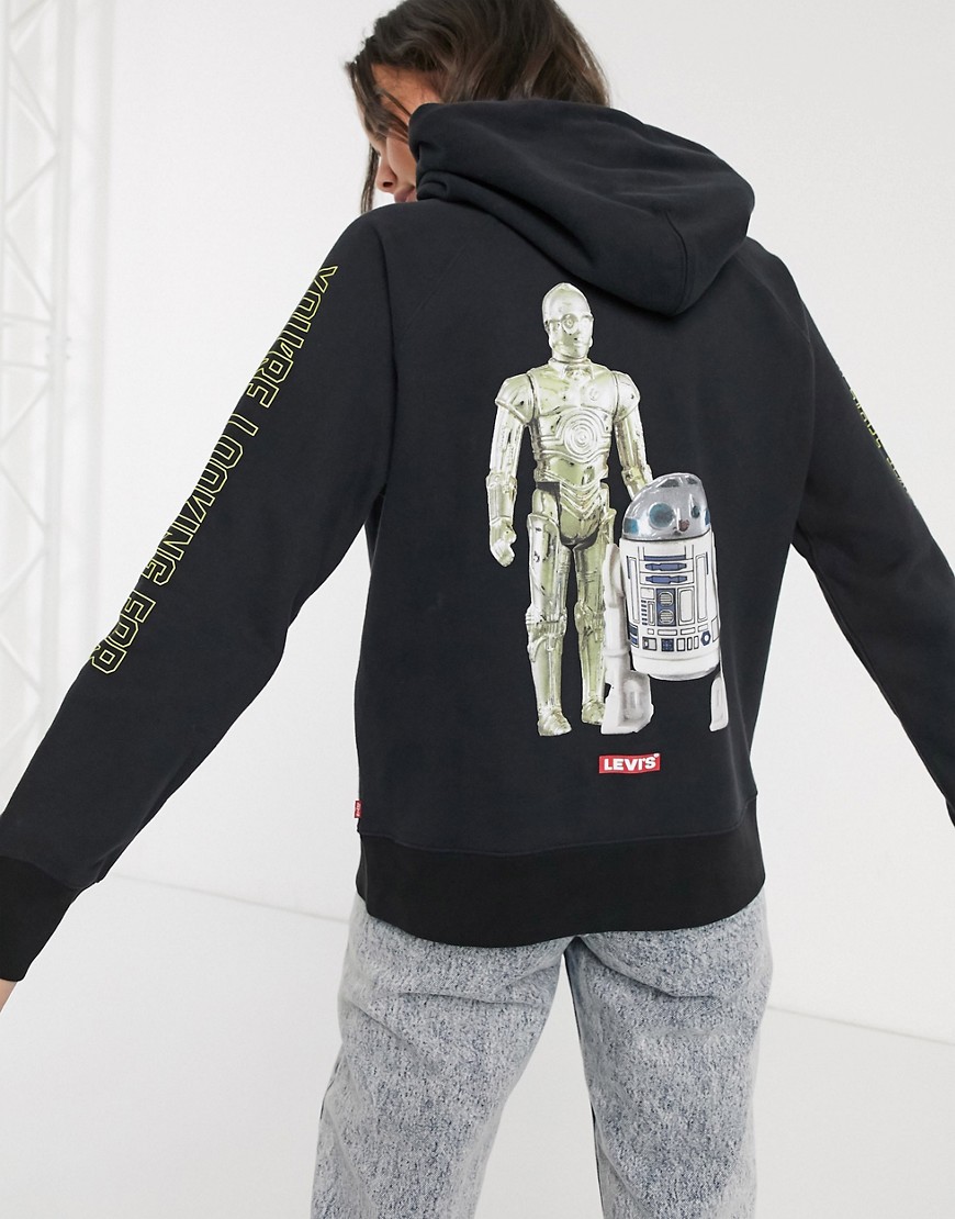 Levi's X Star Wars - Hoodie met print van C-3PO & R2D2-Zwart