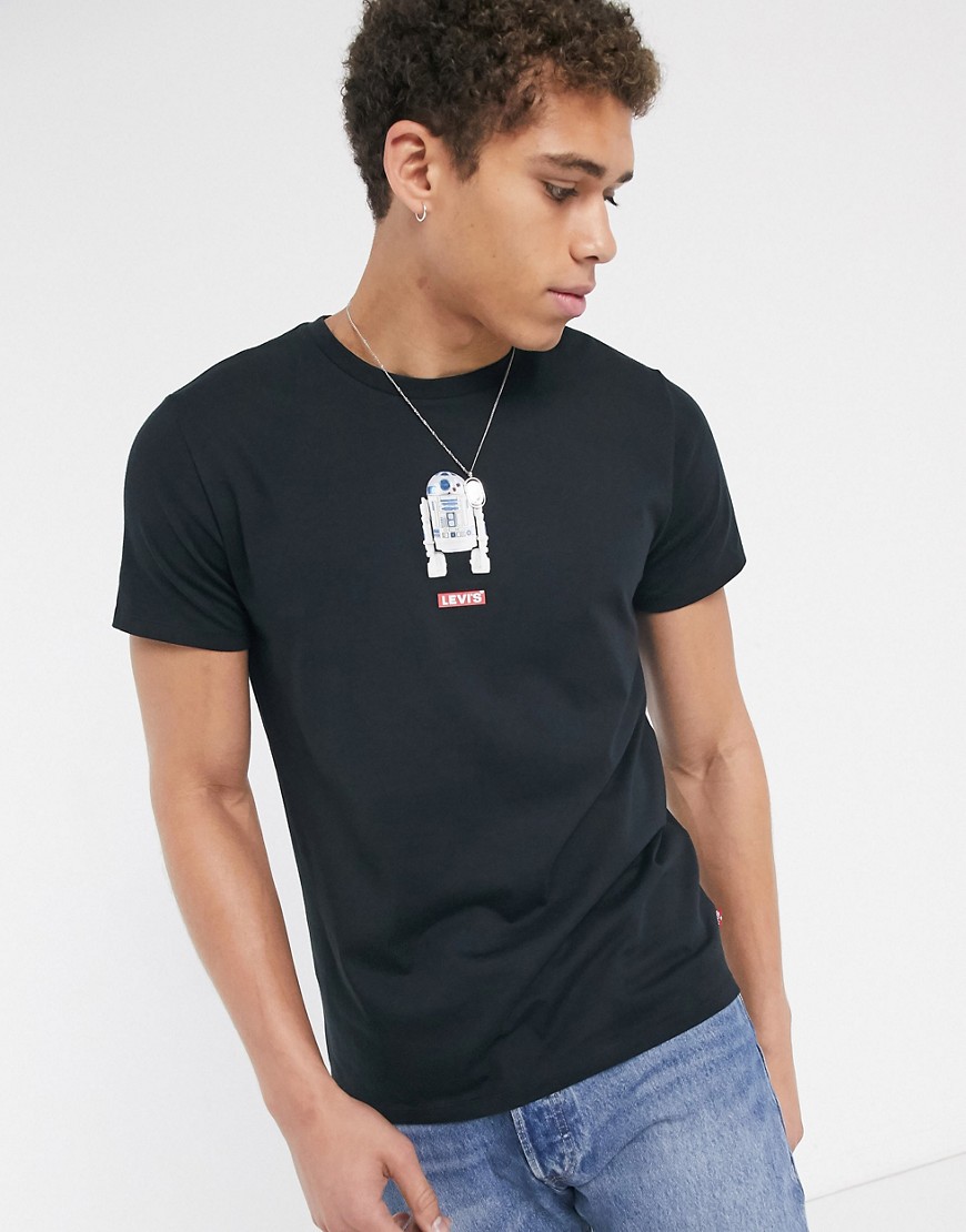 Levi's x Star Wars - R2-D2 - T-shirt nera con stampa-Nero
