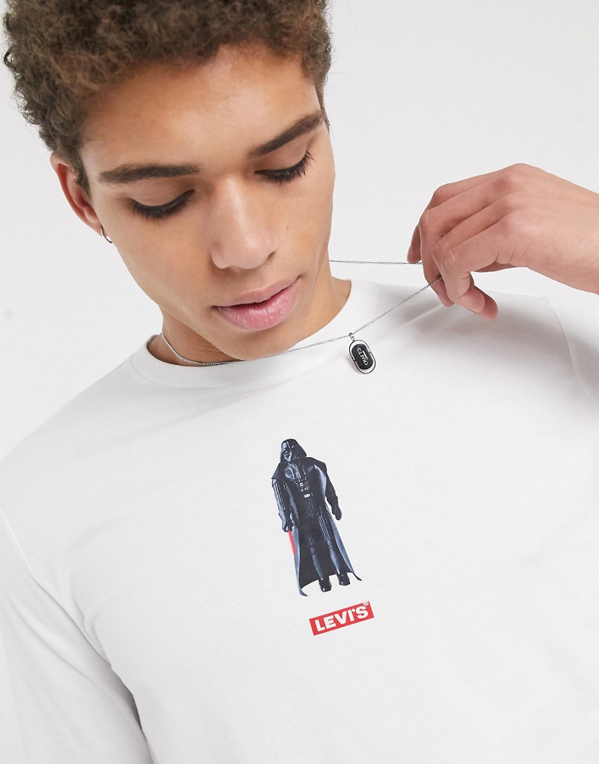 Levi's x Star Wars - Top met lange mouwen met Darth Vader-print in wit