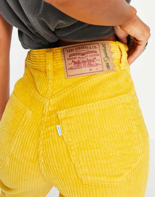 Levi's x The Simpsons high loose cord pants in yellow | ASOS