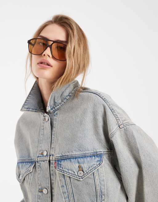 Levi's xl dames trucker in blauw, 2 van 4