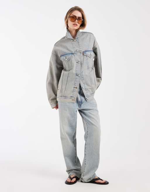 Levi's xl dames trucker in blauw, 3 van 4