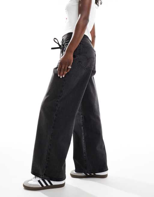 Levi's – XL – Locker sitzende Straight Jeans in verwaschenem Schwarz , 5 von 7