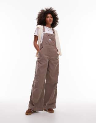 Levi's XL overall corduroy dungarees in taupe-Grey