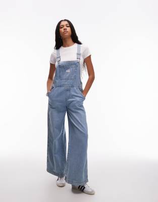Levi's Levi's XL overall dungarees in light wash-Blue