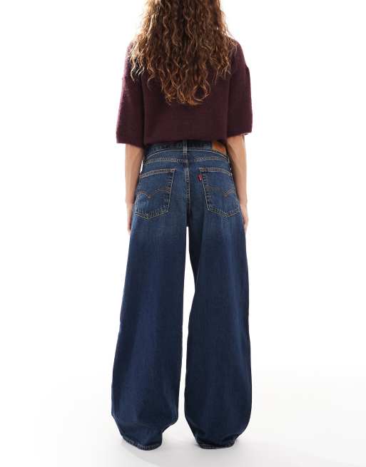 Levi's - XL - Rechte jeans met losse pijpen in blauw met wassing, 2 van 5