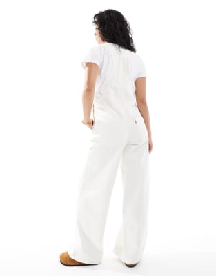 Levi's Xl Straight Leg Denim Overalls In White