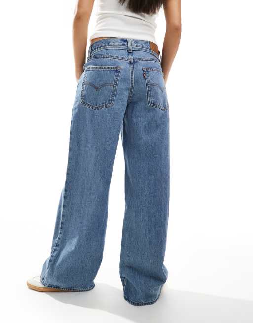 【関税込み】Levi's ブルー XL ストレートジーンズ Levi's XL straight leg loose fit jeans in light blue | ASOS