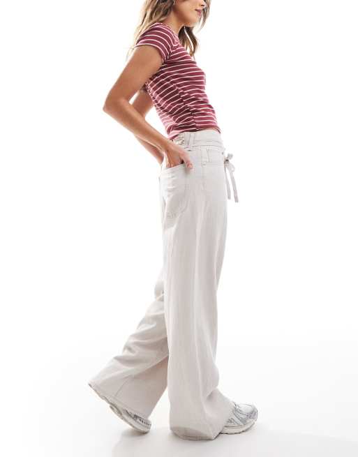 パンツ LEVI S Women Straight Pants 727E12 White Classic