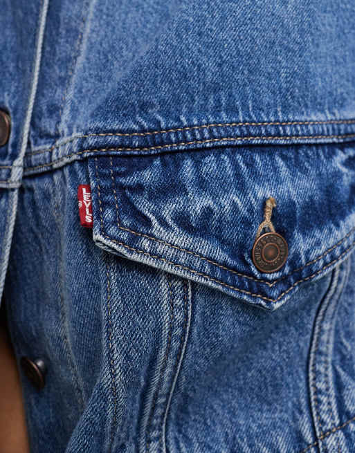 Levi's - XL - Veste camionneur en jean oversize - Bleu moyen, 4 de 4