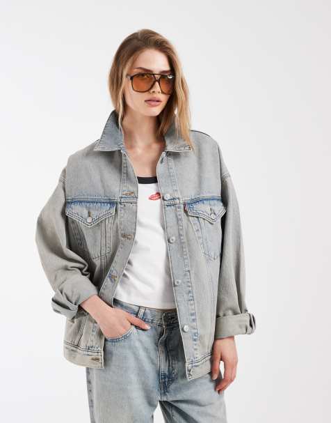 Levi's xl women's trucker i blått - view 1