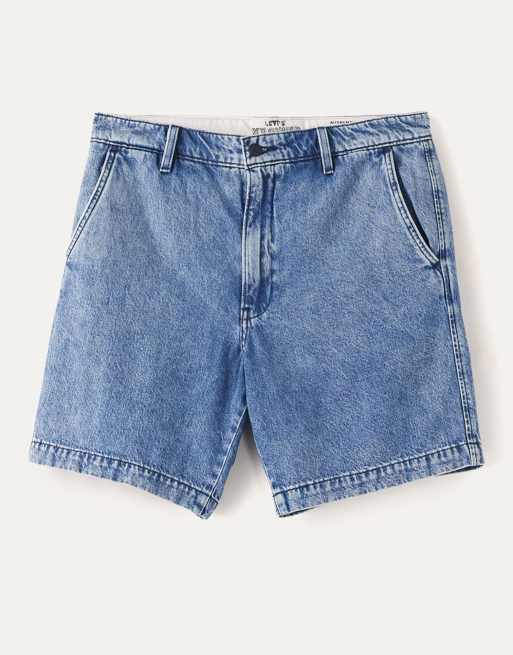 Levi's XX authentic chino denim shorts in mid blue | ASOS