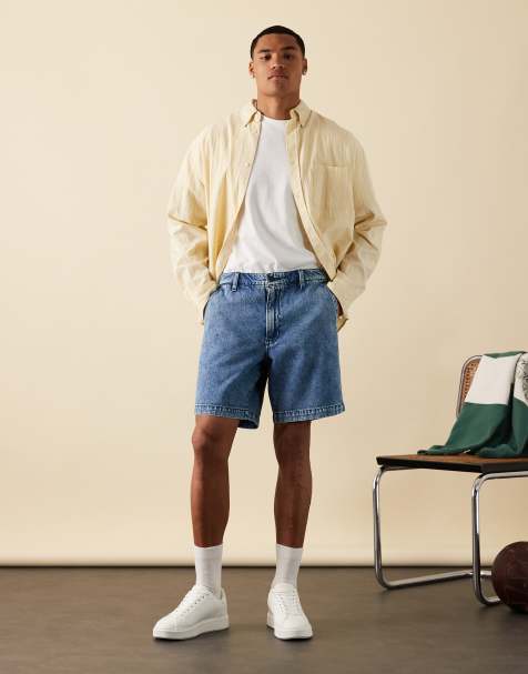Levi's - XX Authentic - Chino-denimshorts i mellemblå - view 1