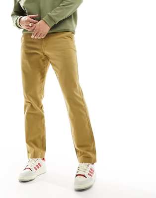 Haggar Premium Strijkvrije Casual Kaki Broek Voor Heren, Rechte Pasvorm Platte Voorkant Donkergrijs 40w 32l 1424897387