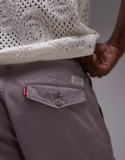 Levi's - XX Authentic - Pantaloncini chino lilla comodi in twill, 2 di 5