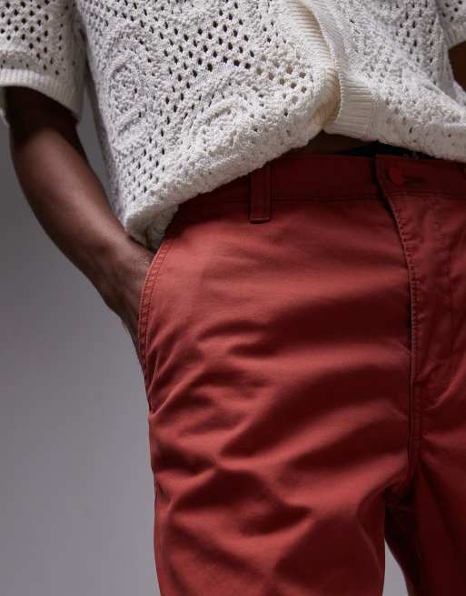 Levi's - XX Authentic - Pantaloncini chino rossi comodi in twill, 4 di 5