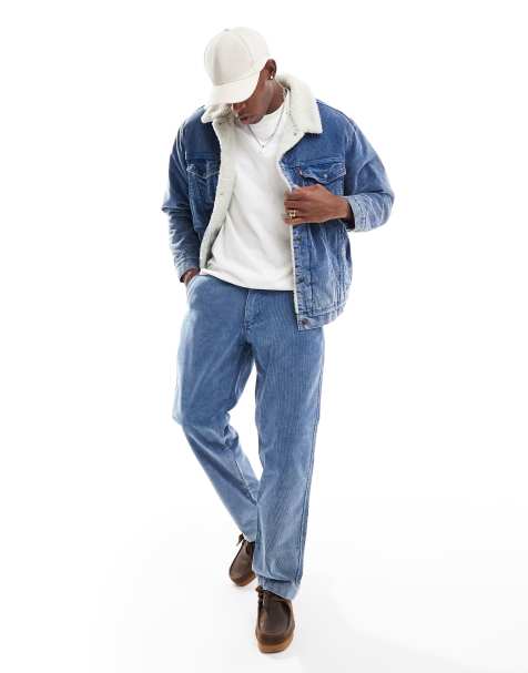 Levi's - XX Authentic - Plisserede blå chinos i fløjl med lige ben - Del af sæt - view 1