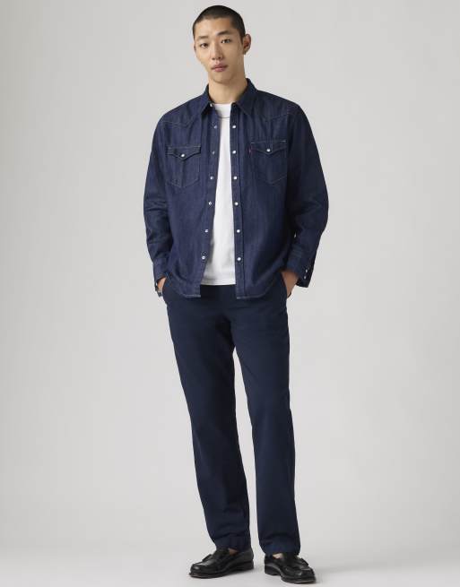Levi's - XX Authentic - Ruimvallende chino's in middenblauw, 3 van 4