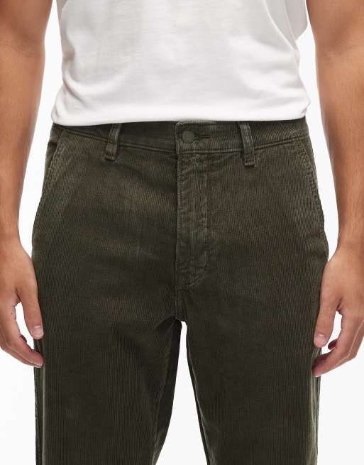 Levi's - XX Authentic - Ruimvallende wijde chinobroek van corduroy in donkergroen, 5 van 5