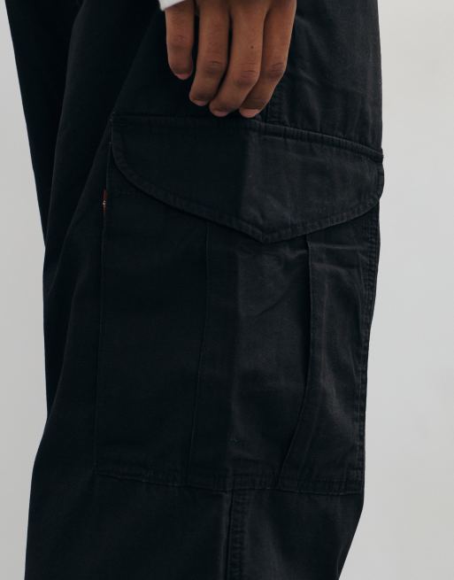 Levi's XX baggy canvas cargo trousers in black, 4 of 5