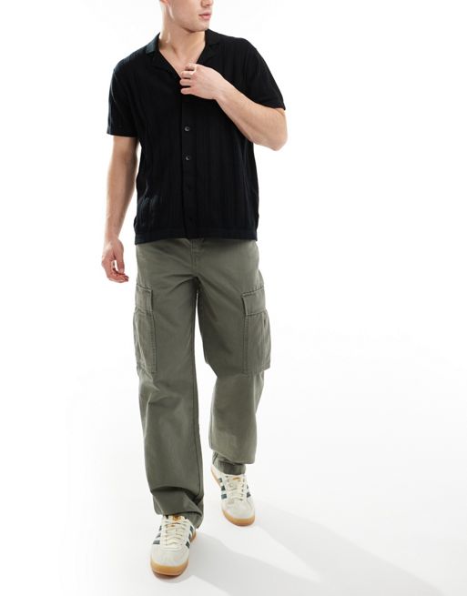 Levi's XX cargo straight canvas trousers in mid green