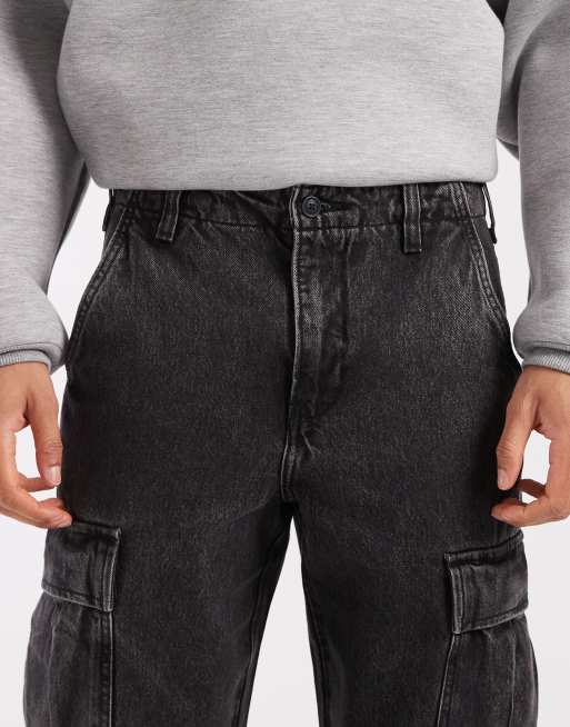 Levi's XX cargo straight fit jeans in black, 5 of 5