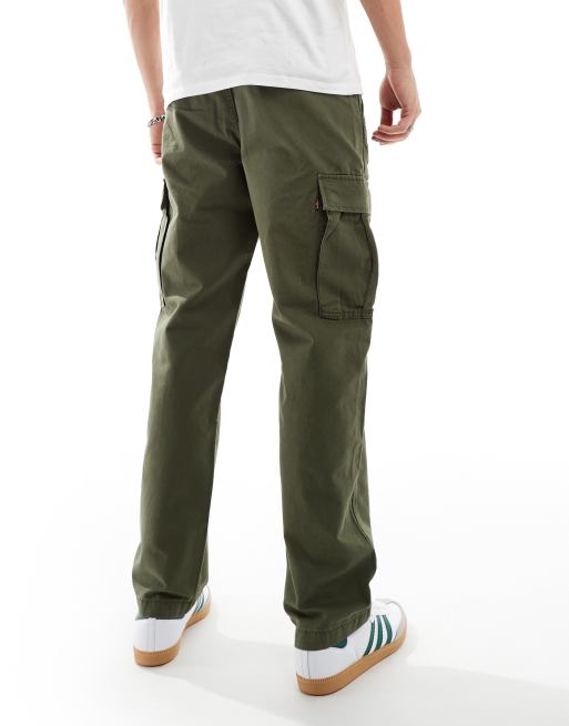 Levi's XX cargo straight fit trousers in dark green, 2 of 5