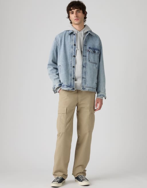 Levi's Xx cargo straight lightweight pants in neutral, 3 of 4