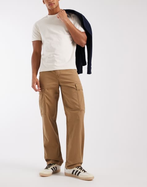 Levi's xx cargo straight trousers in tan - view 1