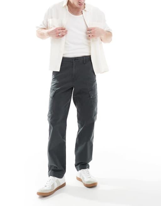 Levi's XX cargo tapered twill pants in washed black