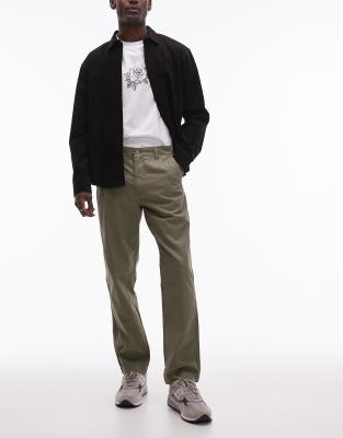 Levi's Xx Chino Authentic Straight Garment Dye Twill Pants In Green