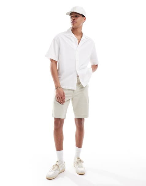 Levi's – XX Chino – Beige, raka shorts i bomull och linnemix - view 1