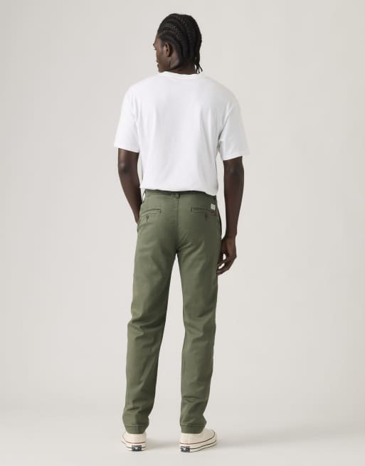 Levi's Xx chino standard taper cotton linen pants in green, 2 of 4