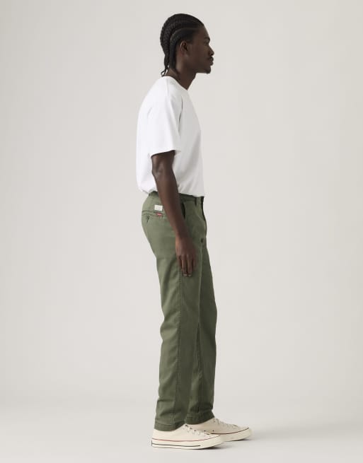 Levi's Xx chino standard taper cotton linen pants in green, 4 of 4