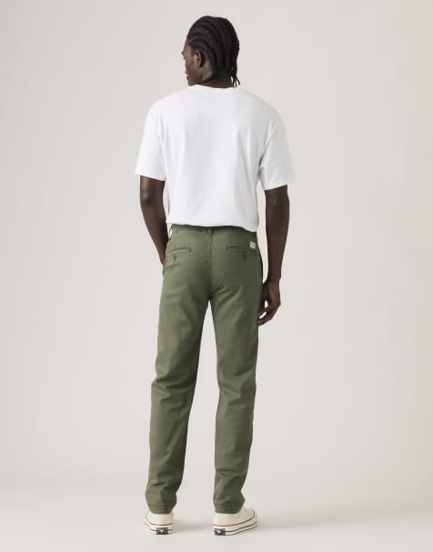 Levi's Xx chino standard taper cotton linen pants in grey - view 1