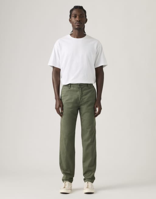 Levi's Xx chino standard taper cotton linen pants in grey, 2 of 4
