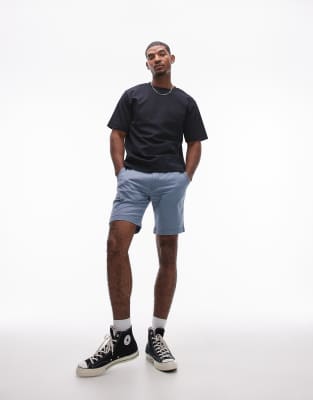 Levi's Xx Chino Straight Cotton Linen Shorts In Blue