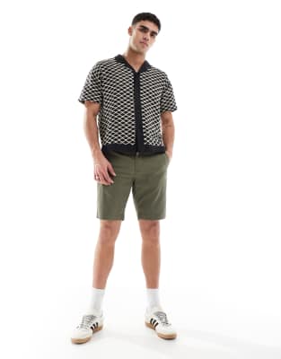 Levi's Xx Chino Straight Leg Twill Shorts In Olive Green