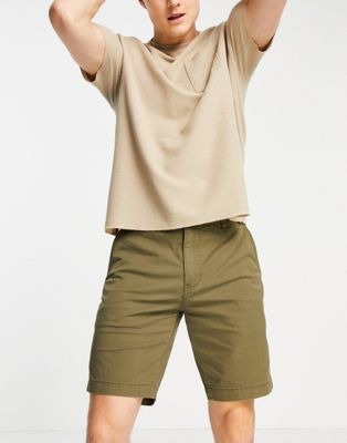 Levi's xx chino taper fit shorts in light weight microsand twill bunker olive
