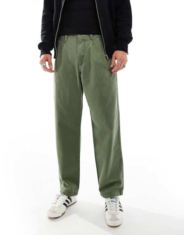 Levi's - xx chinos loose straight pleated in mid green